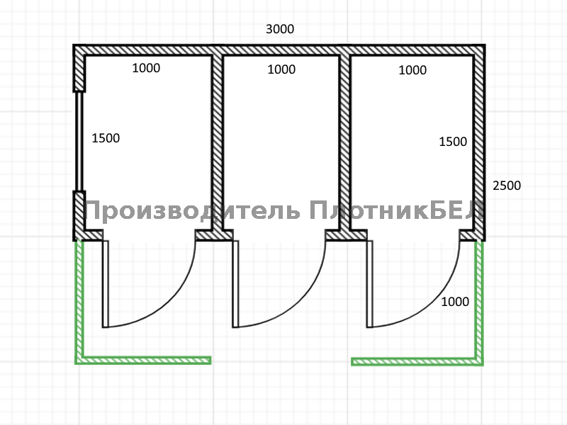 Хозблок (БЫТОВКА) "ДУБЛЬ-4" 2в1 4х1,5 два ската